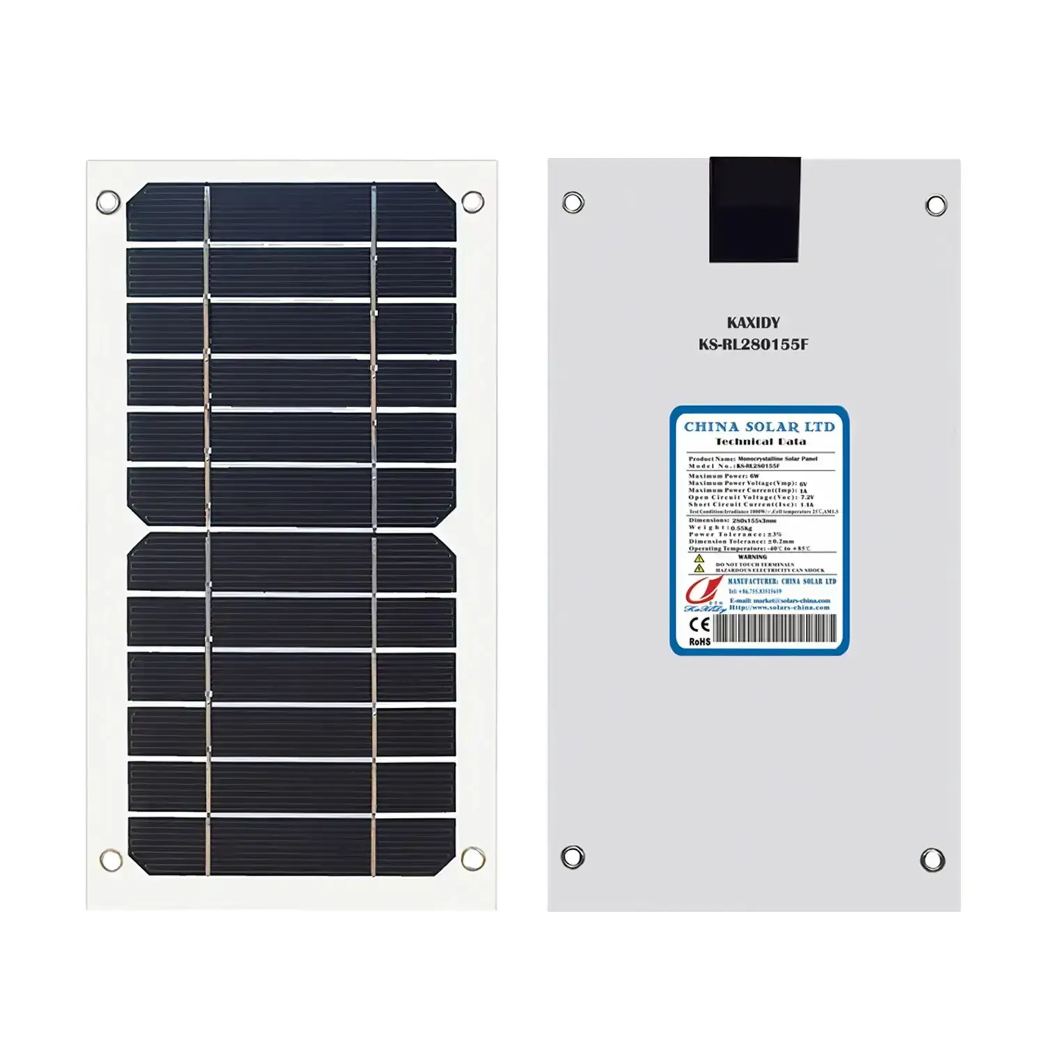 paneles solares flexibles 6W
