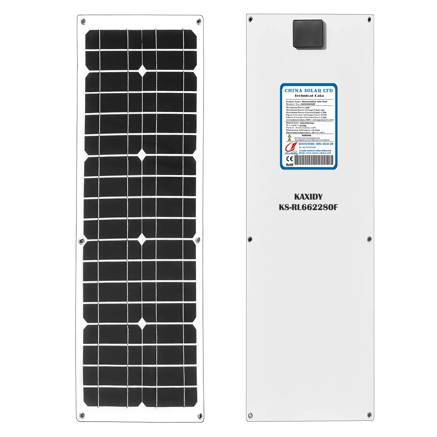 paneles solares flexibles 25W