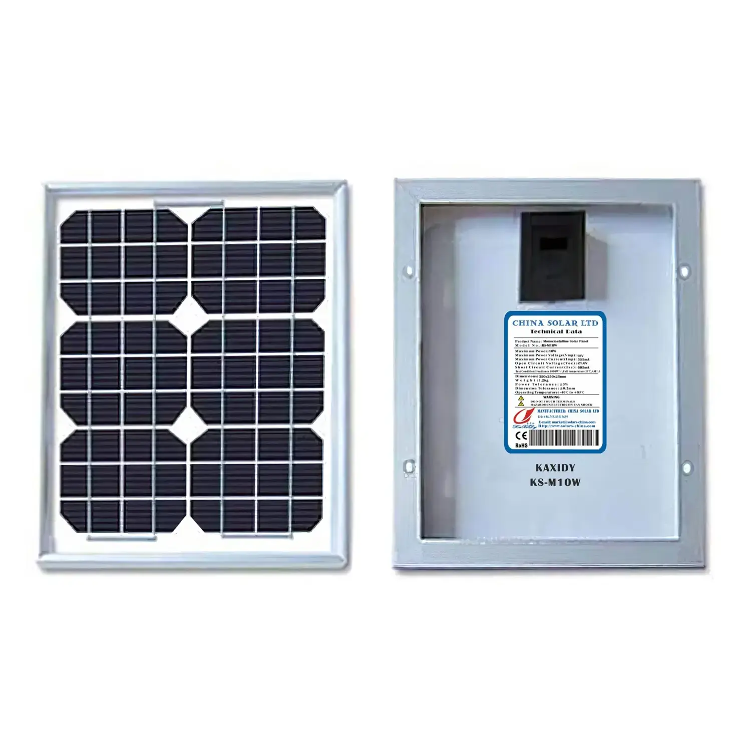 paneles solares 10W 18V