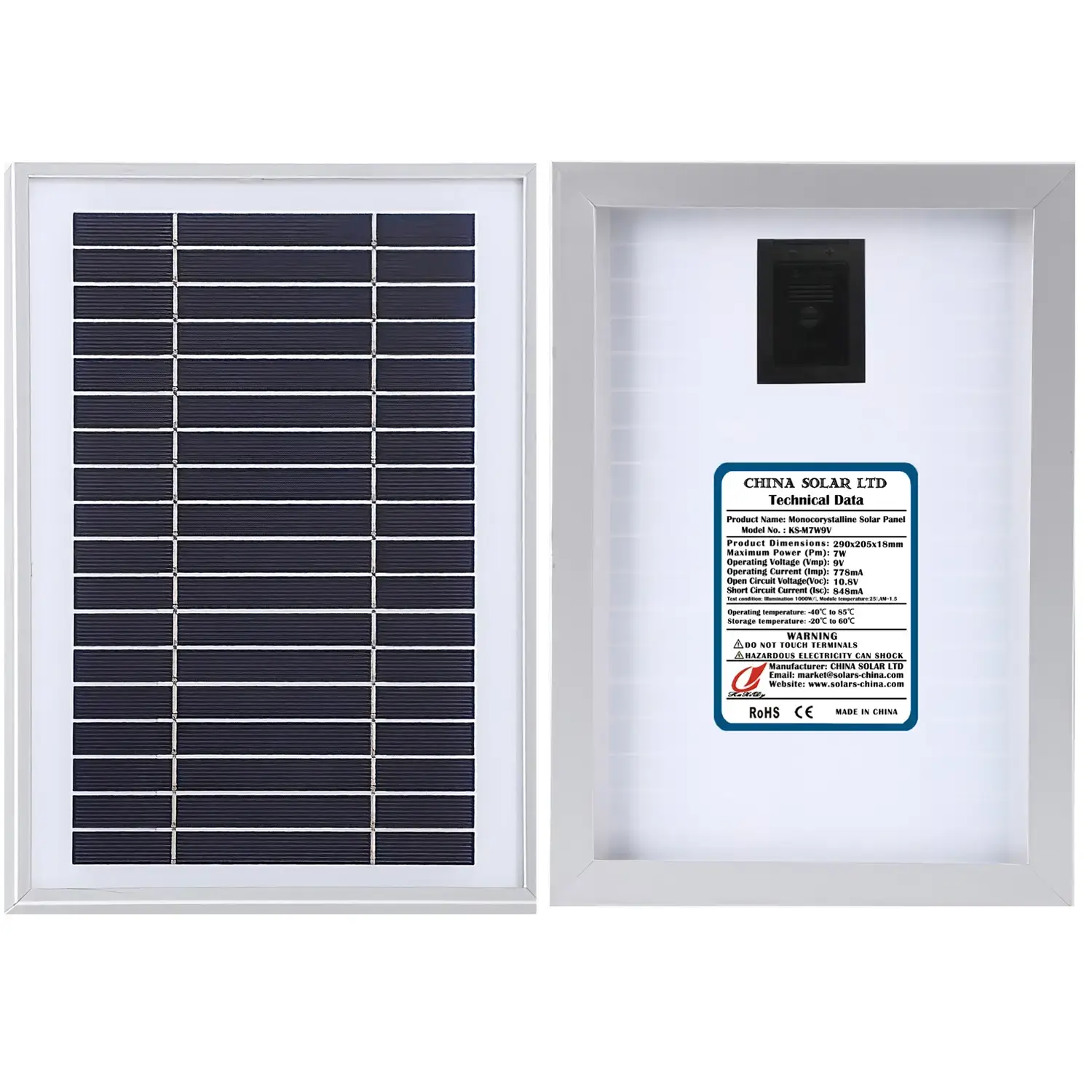 7W módulos solares