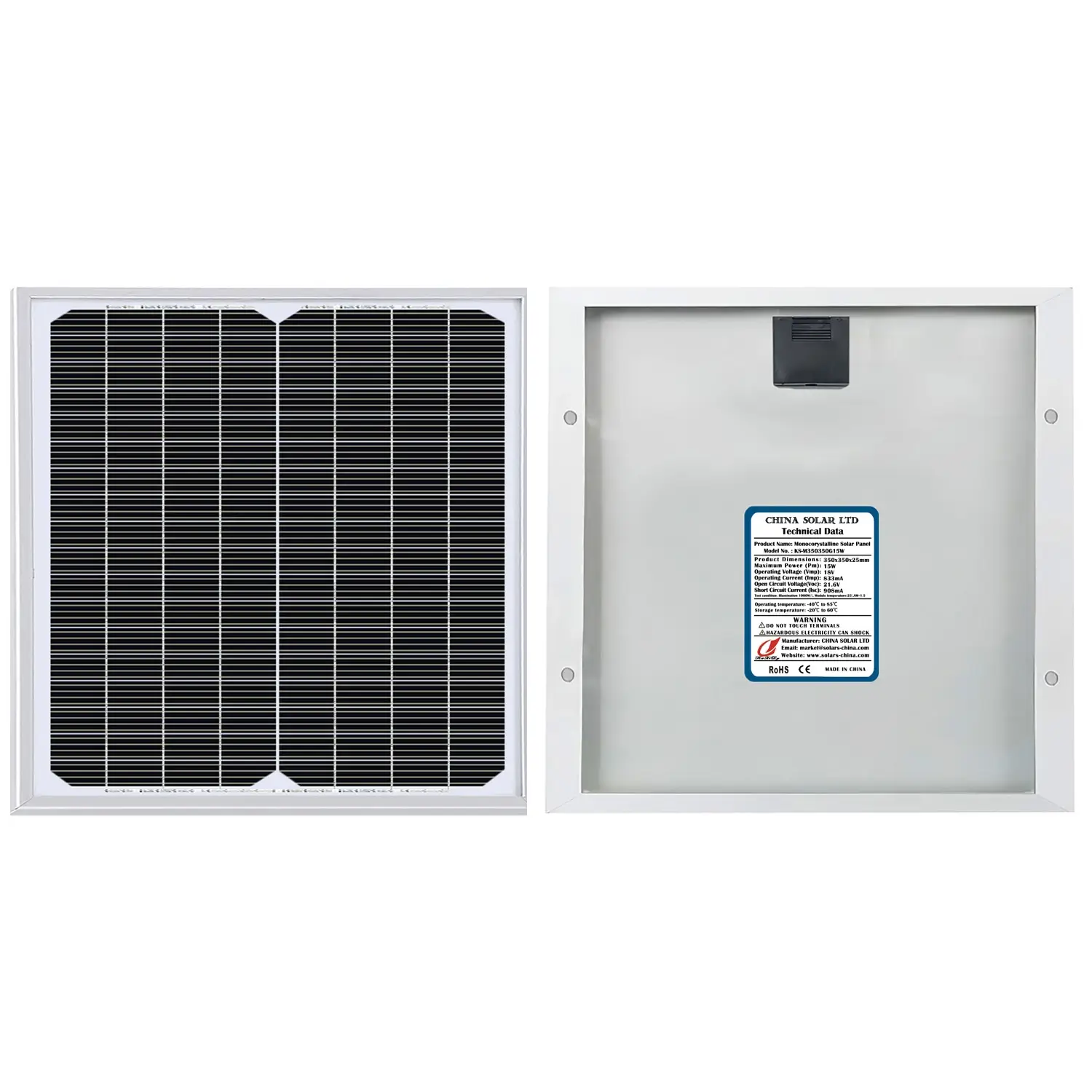15W módulos solares