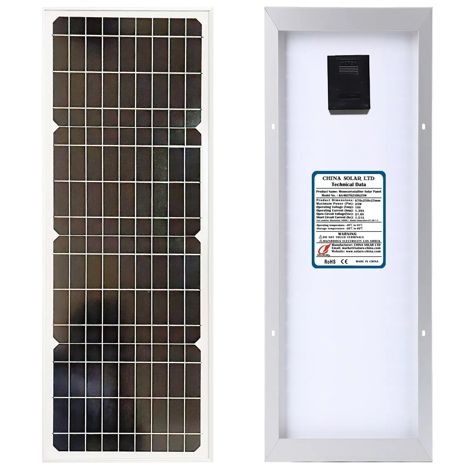 módulos solares 25W