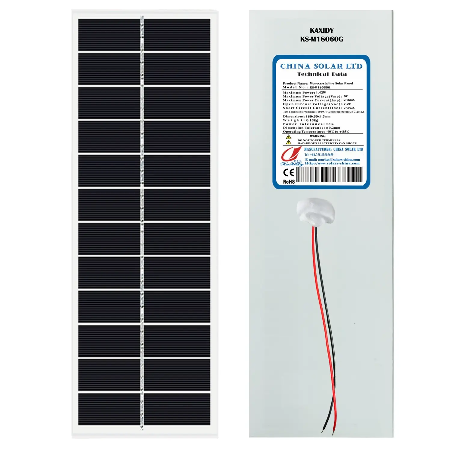paneles solares 1.41W 6V