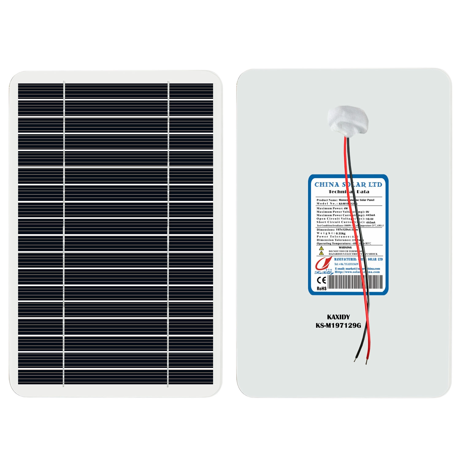 paneles solares 4W 9V