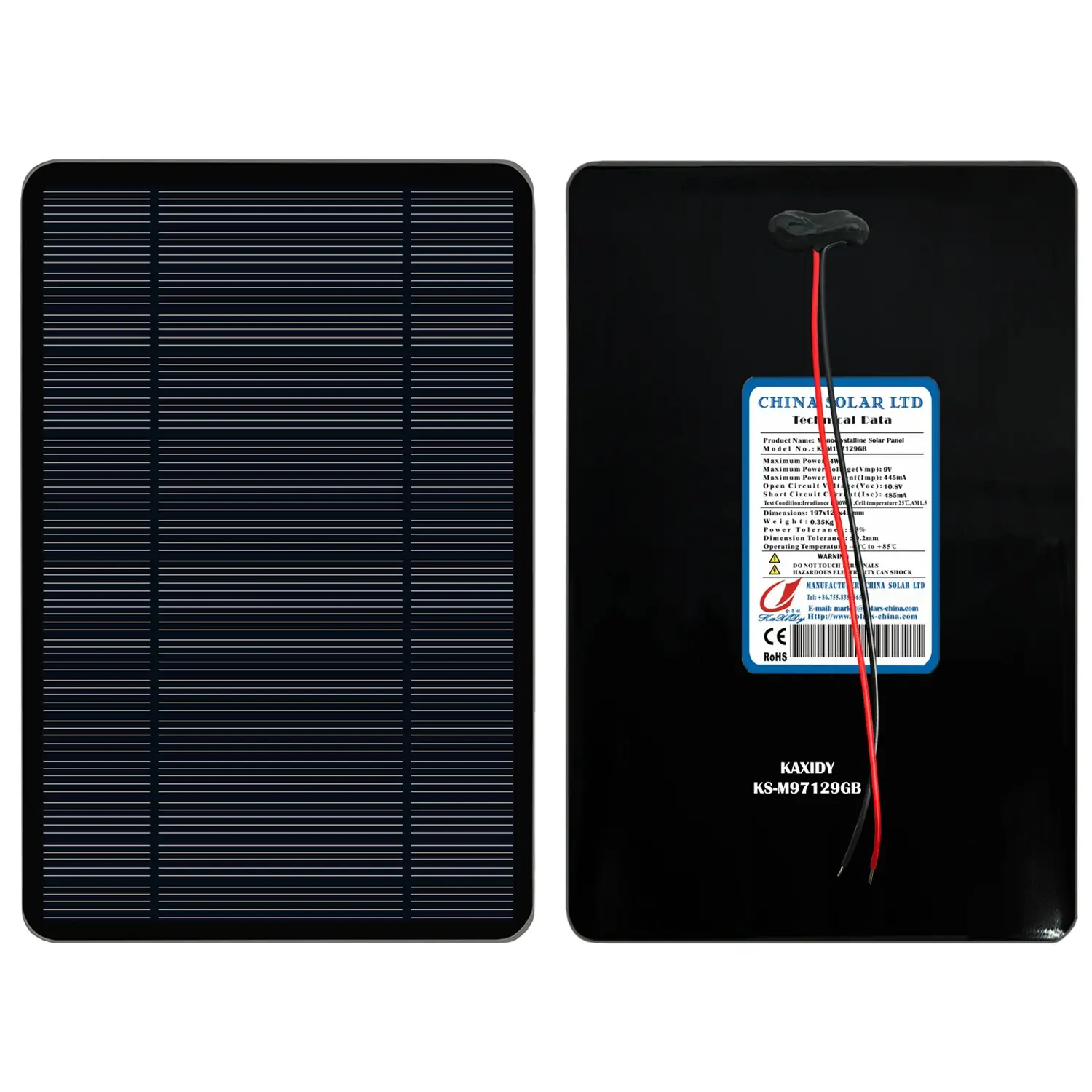 paneles solares 4W 9V