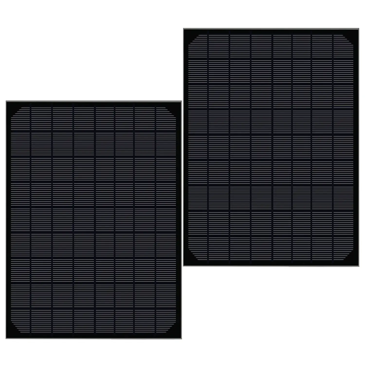 10W paneles solares negro