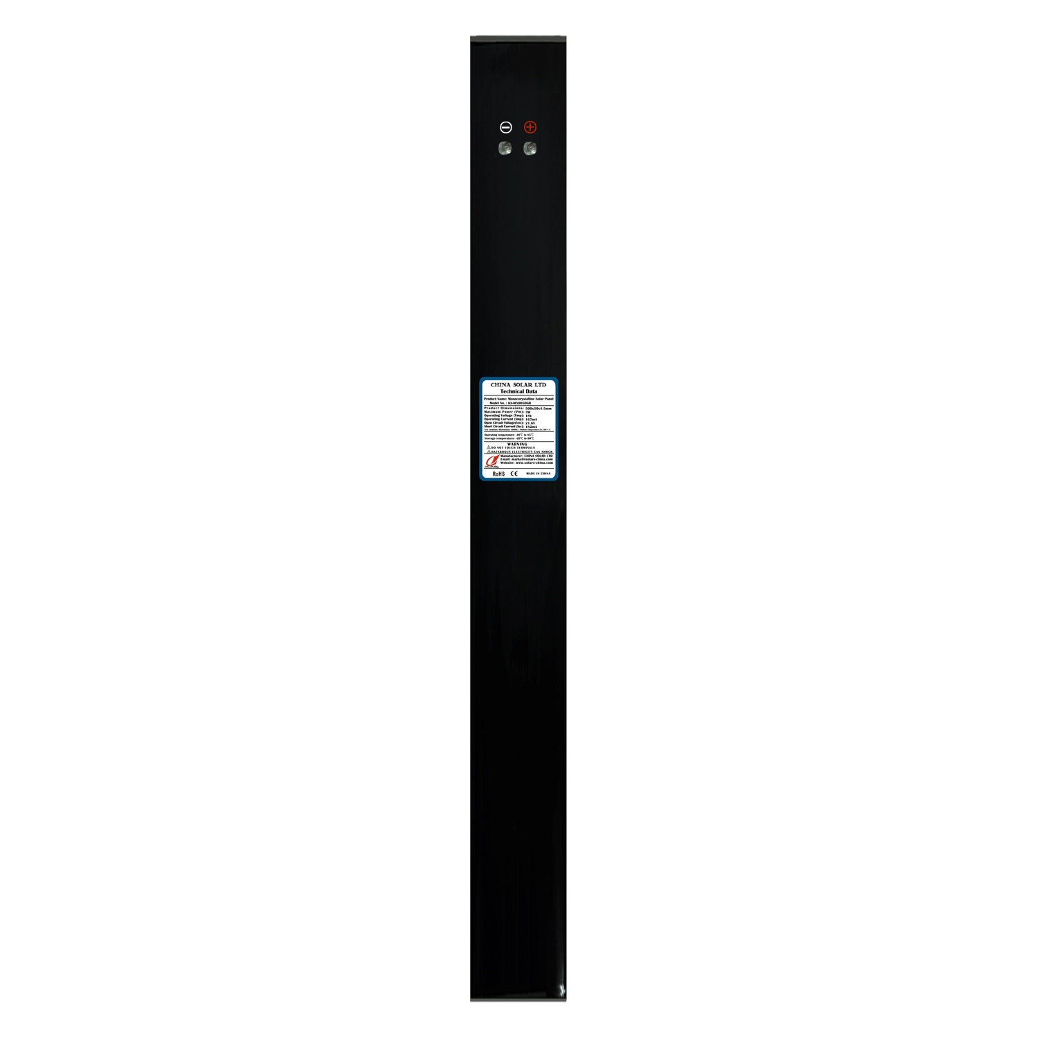 3W paneles solares negro