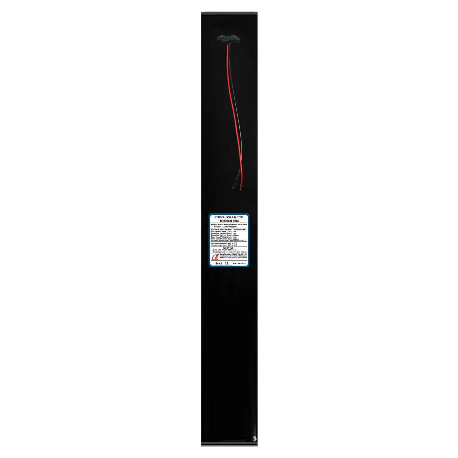 10W paneles solares negro