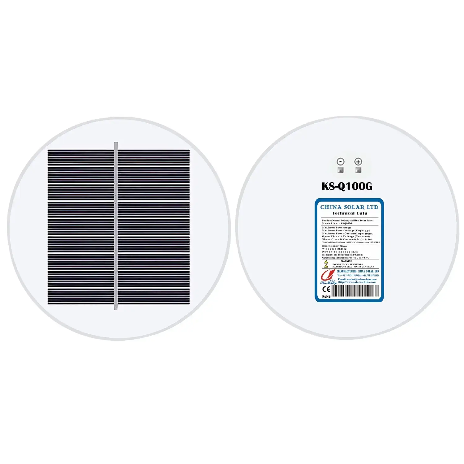 Paneles Solares Redondo 5,5V