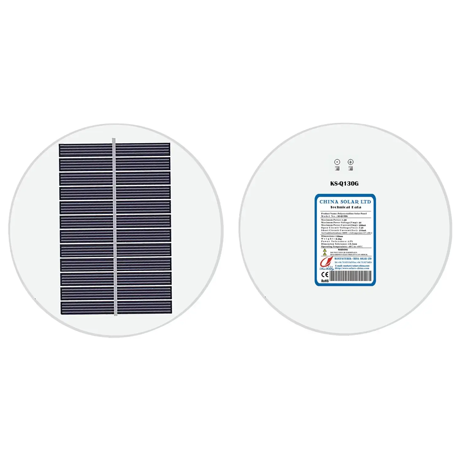 Paneles Solares Redondo 6V