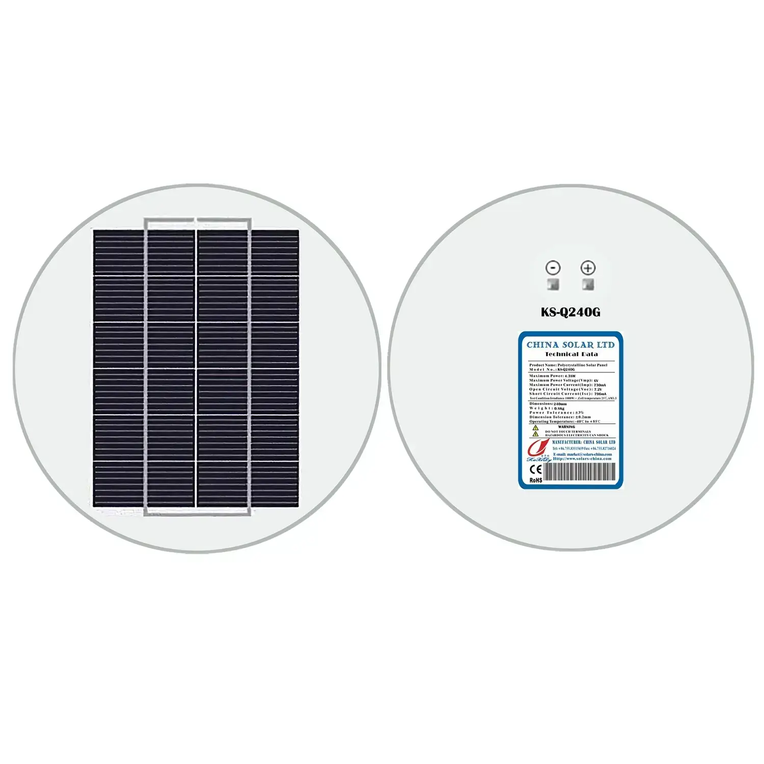 paneles solares redondo 6V
