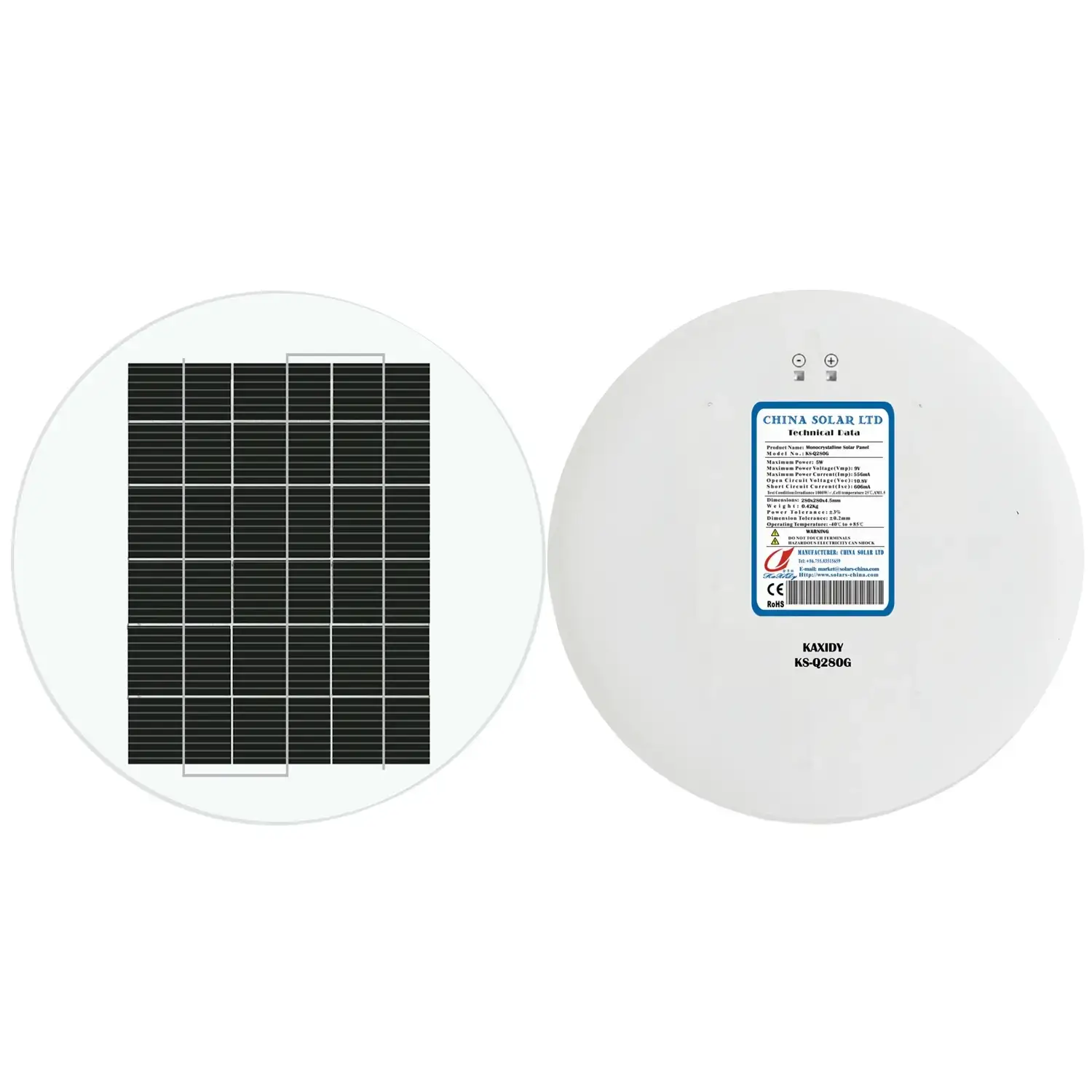 9V Paneles Solares circulaire